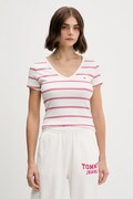 Tommy Jeans t-shirt damski kolor beżowy DW0DW17385