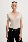 Tommy Jeans t-shirt damski kolor beżowy DW0DW17385