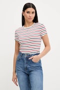 Tommy Jeans t-shirt damski kolor bordowy DW0DW17383