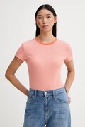 Tommy Jeans t-shirt damski kolor pomarańczowy DW0DW17383