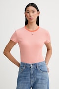 Tommy Jeans t-shirt damski kolor pomarańczowy DW0DW17383