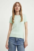 Tommy Jeans t-shirt damski kolor zielony DW0DW17383