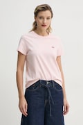 Βαμβακερό μπλουζάκι Levi's γυναικεία, χρώμα: ροζ