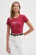 Tričko Pepe Jeans NEW VIRGINIA SS N dámske, bordová farba, PL505202