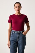 HUGO T-shirt damski z bawełną Deloris czerwony 50512002