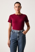 HUGO T-shirt damski z bawełną Deloris czerwony 50512002
