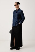 United Colors of Benetton koszula damska jeansowa niebieska gładka 5RZKDQ06T