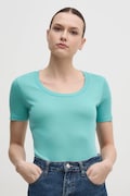 United Colors of Benetton t-shirt bawełniany damski kolor turkusowy 3GA2D1066