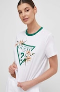 Guess tricou femei, culoarea alb