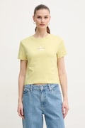 Bavlnené tričko Calvin Klein Jeans dámske, žltá farba, J20J223113