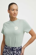 Fjallraven t-shirt Fox Boxy Logo damski kolor zielony F87153