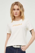G-Star t-shirt bawełniany damski kolor beżowy