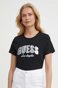 Guess t-shirt bawełniany damski kolor czarny W4GI31 I3Z14