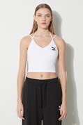 Топ Puma Classics Ribbed Crop Top 0 дамски в бяло 522344 624255