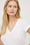 AllSaints tricou din bumbac Anna femei, culoarea alb