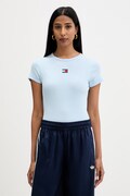 Tommy Jeans női t-shirt pamut elasztánnal kék DW0DW17881