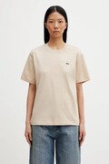 Lacoste t-shirt bawełniany damski kolor beżowy TF7215