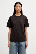Lacoste t-shirt bawełniany damski kolor brązowy TF7215