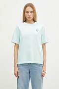 Pamučna majica Maison Kitsuné Bold Fox Head Patch Comfort za žene, boja: tirkizna, MW00127KJ0119