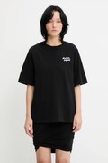 Maison Kitsuné t-shirt bawełniany Handwriting Comfort damski kolor czarny MW00126KJ0119