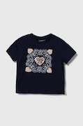 Guess t-shirt dziecięcy kolor granatowy