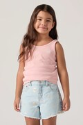 Levi's top dziecięcy LVG MEET AND GREET RIBBED TANK kolor różowy 3EK116