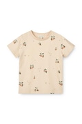 Бавовняна футболка для немовлят Liewood Apia Baby Printed Shortsleeve T-shirt колір рожевий візерунок
