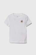 Converse t-shirt bawełniany dziecięcy kolor biały z nadrukiem