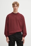 HUGO longsleeve bawełniany kolor bordowy gładki 50511029