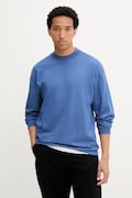 HUGO longsleeve bawełniany kolor niebieski gładki 50511029
