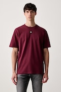 HUGO T-shirt męski bawełniany Dalile różowy 50505201