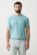 BOSS Green футболка чоловіча бавовняна з еластаном Tee бірюзова 50506373