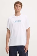 Βαμβακερό μπλουζάκι Levi's ανδρικά, χρώμα: άσπρο