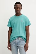 Levi's t-shirt bawełniany męski kolor turkusowy gładki