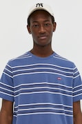 Levi's t-shirt bawełniany męski kolor niebieski gładki