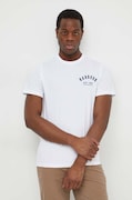 Barbour tricou din bumbac barbati, culoarea alb, cu imprimeu