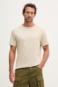 Barbour t-shirt męski bawełniany Essentials beżowy MTS0670