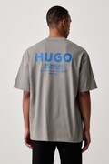 HUGO Blue T-shirt męski bawełniany Nalono szary 50509776