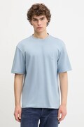 Hugo Blue t-shirt bawełniany męski kolor niebieski gładki 50519984
