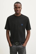 HUGO Blue t-shirt bawełniany męski kolor czarny gładki 50519984