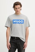 Bombažna kratka majica Hugo Blue moška, črna barva, 50522376