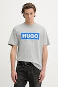 Бавовняна футболка Hugo Blue колір чорний з принтом 50522376