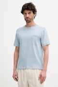 Футболка з домішкою льону United Colors of Benetton колір рожевий однотонна