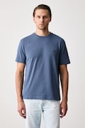 United Colors of Benetton T-shirt męski bawełniany fioletowy 3MI5J1AF7