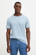 United Colors of Benetton t-shirt bawełniany męski kolor niebieski gładki 3JE1J19A5