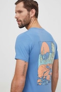 Columbia t-shirt bawełniany Rapid Ridge kolor niebieski z nadrukiem 1934824