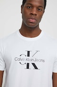 Calvin Klein Jeans t-shirt bawełniany męski kolor biały z nadrukiem