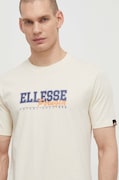 Бавовняна футболка Ellesse Zagda T-Shirt чоловіча колір бежевий з принтом SHV20122