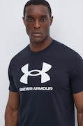 Under Armour tricou barbati, culoarea negru, cu imprimeu