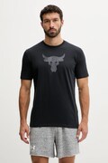 Under Armour tricou de antrenament Project Rock culoarea rosu, cu imprimeu, 1383191